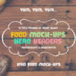 Free Photo-Realistic & Hand-Crafted Food Mockup Set