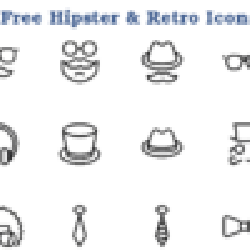 Sunday Freebie: Hipster & Retro Icon Set