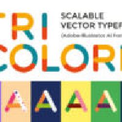 Beautiful TriColore Scalable Free Typeface