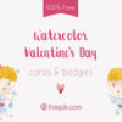 Valentine Vector Graphics of 11 Cards & 25 Badges for Free