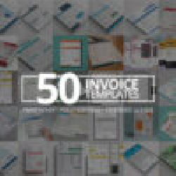 Image of A Print-Ready, Fully Editable Bundle Of 50 Modern Invoice Templates