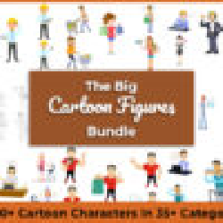 Image of The Big Cartoon Figures Bundle - 1800+ Cartoon Characters In 35+ Categories