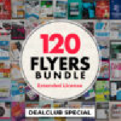 Image of 120 Creative Corporate Flyers Bundle With Extended License / DealClub Special