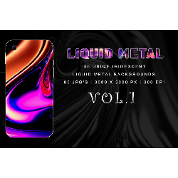 Image of 80 Iridescent Liquid Metal Backgrounds