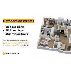 Getfloorplan – AI Powered 2D & 3D Floor Plan Designing Tool / 1-9 floors